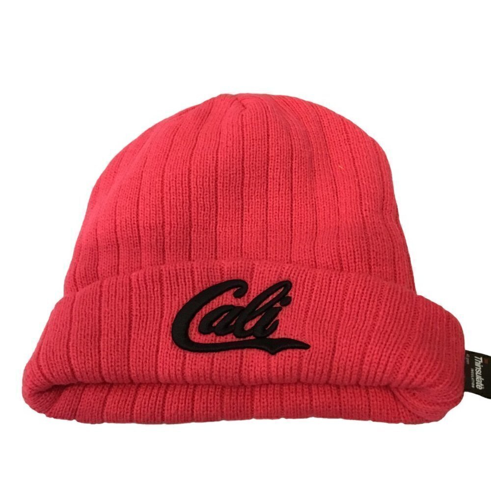 3M Thinsulate Cali Beanie Unisex Stretchy Ribbed Knit in Hot Pink Snowboard Ski